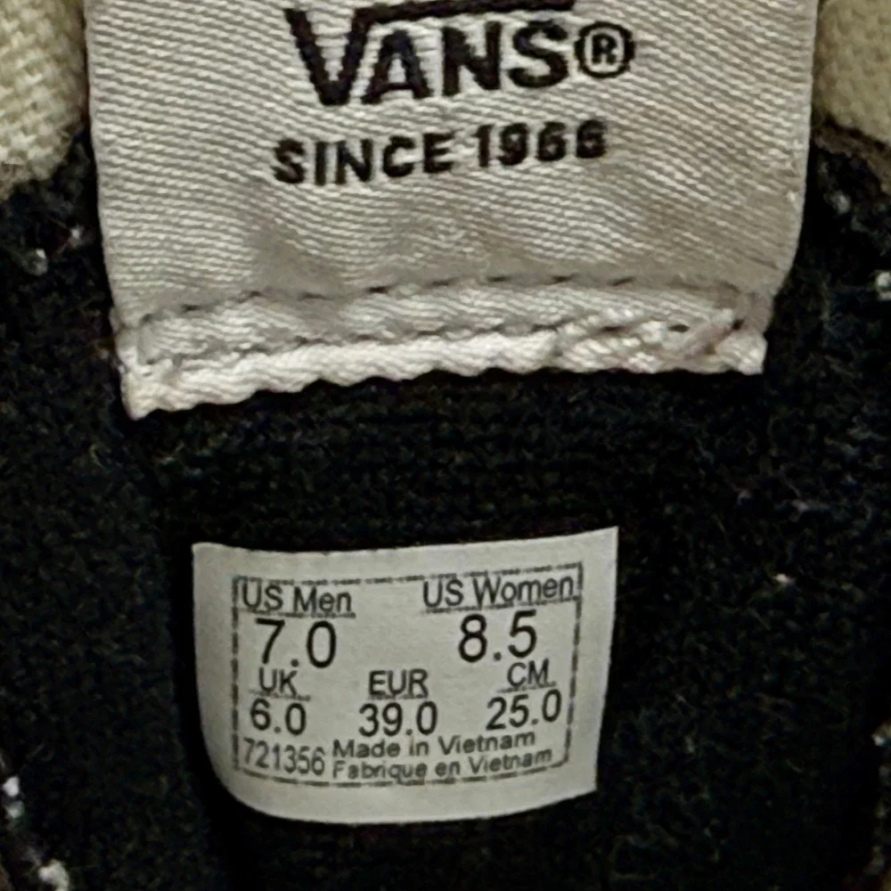 Vans Sk8-Hi Smiley Face Off The Wall Black High Top Sneakers Mens 7 Womens 8.5